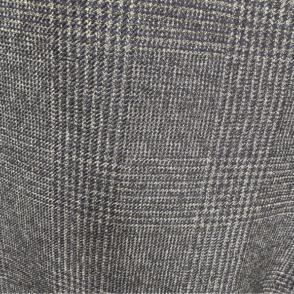 A.L.C Grey Plaid Flare Leg Trouser Pants Exposed Zipper Size 10 - Picture 12 of 16